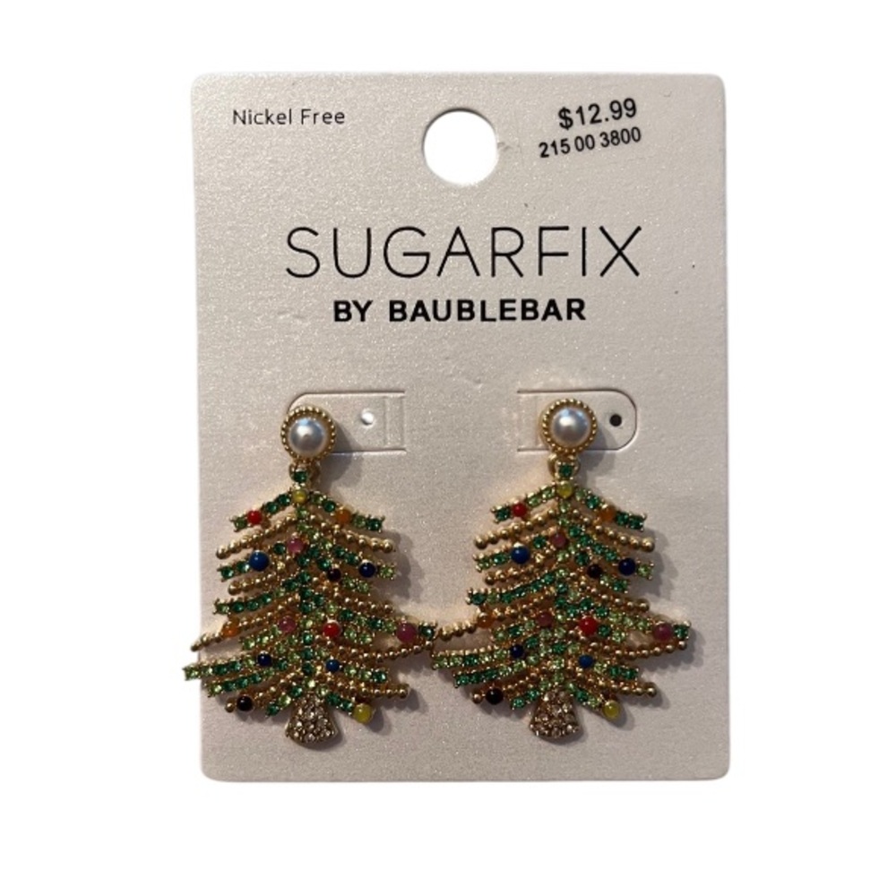 NEW Sugarfix by Baublebar Christmas Tree Earrings